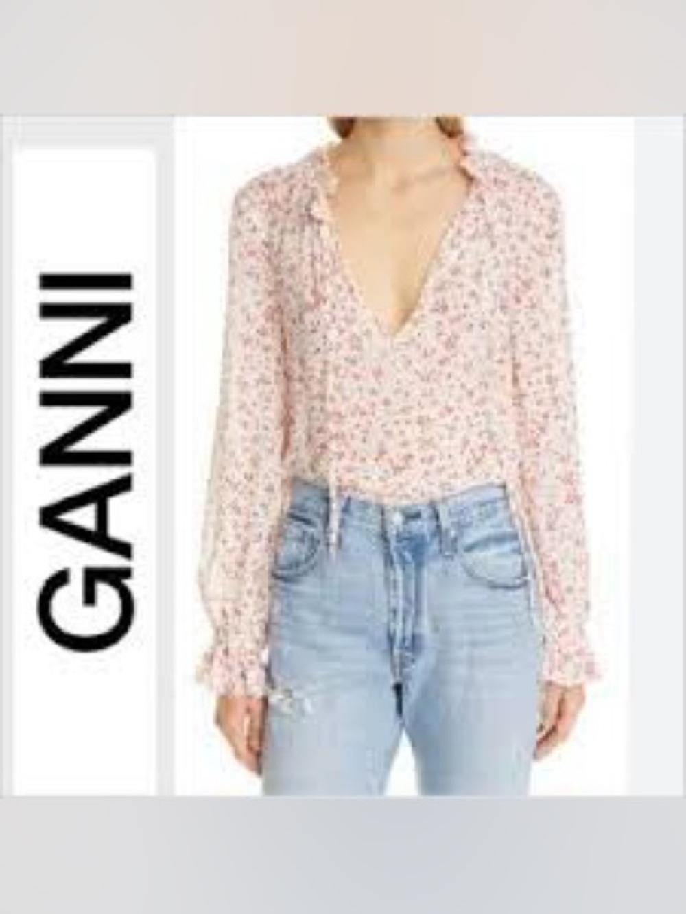 GANNI floral blouse oversized!